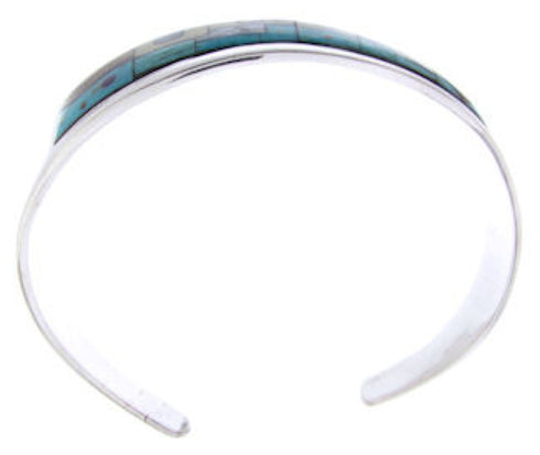 Silver Multicolor Native American Village Design Cuff Bracelet YS67334
